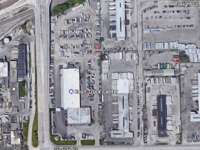 Satellite view of the White Arrow terminal in Chicago, IL