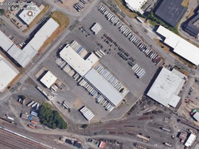 Satellite view of the White Arrow terminal in Springfield, MA