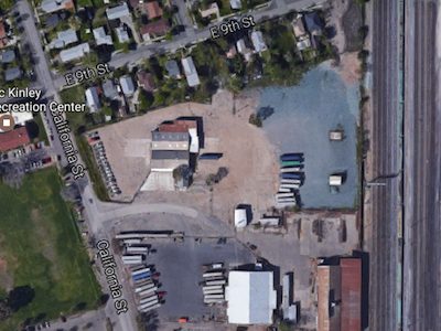 Satellite view of the White Arrow terminal in Stockton, CA